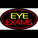 Eye Exams Oval Red Handmade Art Neon Sign