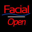 Facial Open White Line Handmade Art Neon Sign