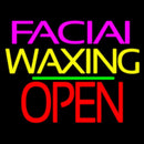 Facial Waxing Block Open Green Line Handmade Art Neon Sign