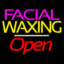 Facial Waxing Open White Line Handmade Art Neon Sign