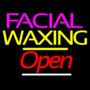 Facial Waxing Open Yellow Line Handmade Art Neon Sign