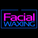 Facial Waxing Rectangle Blue Handmade Art Neon Sign