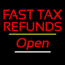 Fast Tax Refunds Open Yellow Line Handmade Art Neon Sign