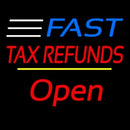 Fast Tax Refunds Open Yellow Line Handmade Art Neon Sign