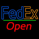 Fedex Logo With Open 2 Handmade Art Neon Sign