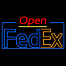 Fedex Logo With Open 4 Handmade Art Neon Sign