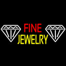 Fine Jewelry Block With White Diamond Handmade Art Neon Sign