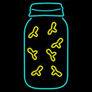 Fireflies In A Jar Handmade Art Neon Sign