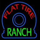 Flat Tire Ranch Handmade Art Neon Sign