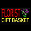 Florist Gifts Baskets White Border Handmade Art Neon Sign