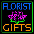 Florists Gifts Green Border Handmade Art Neon Sign