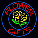 Flower Gifts In Block Logo Handmade Art Neon Sign