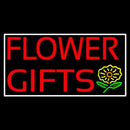 Flower Gifts White Border In Block Handmade Art Neon Sign