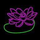 Flower White Handmade Art Neon Sign