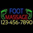 Foot Massage Logo And Number Handmade Art Neon Sign