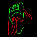 Foot Massage Handmade Art Neon Sign