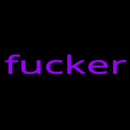 Fucker Purple Handmade Art Neon Sign