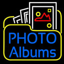 Gallery Icon With Blue Photo Album Handmade Art Neon Sign