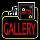 Gallery Icon With Red Gallery Handmade Art Neon Sign