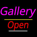 Gallery Open Yellow Line Handmade Art Neon Sign