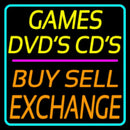 Games Dvds Cds Buy Sell Exchange 2 Handmade Art Neon Sign