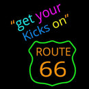 Get Your Kicks on Route 66 Handmade Art Neon Sign