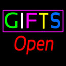 Gifts Block Open Red Handmade Art Neon Sign