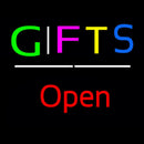 Gifts Open White Line Handmade Art Neon Sign