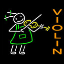 Girl Playing Violin Handmade Art Neon Sign