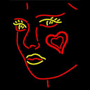 Girls Heart Logo Handmade Art Neon Sign