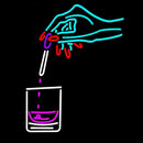 Glass With Hand Logo Handmade Art Neon Sign
