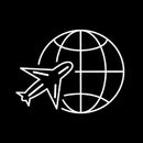 Globe Planet Travel Plane Handmade Art Neon Sign