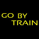 Go By Train Handmade Art Neon Sign