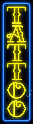Gold Blue Tattoo Neon Sign