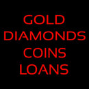 Gold Diamonds Coins Loan Handmade Art Neon Sign