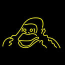 Gorilla Face Handmade Art Neon Sign