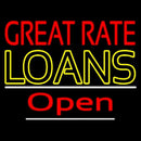Great Rate Loans Open Handmade Art Neon Sign