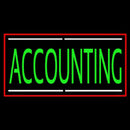 Green Accounting With Red Border Handmade Art Neon Sign