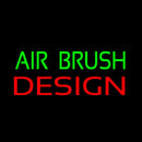 Green Air Brush Design Handmade Art Neon Sign