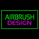 Green Airbrush Design Pink Green Border Handmade Art Neon Sign