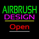 Green Airbrush Pink Design Open Yellow Line Handmade Art Neon Sign