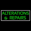 Green Alterations And Repairs Handmade Art Neon Sign