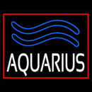 Green Aquarius White Border Handmade Art Neon Sign