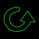 Green Arrow Handmade Art Neon Sign