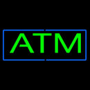 Green Atm Blue Border Handmade Art Neon Sign