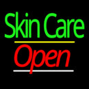 Green Block Skin Care Yellow Line Open Handmade Art Neon Sign