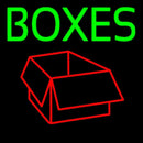 Green Boxes Logo Handmade Art Neon Sign