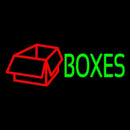 Green Boxes Red Logo 1 Handmade Art Neon Sign