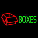 Green Boxes Red Logo Handmade Art Neon Sign