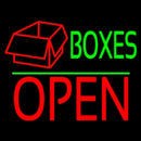 Green Boxes Red Logo With Open 1 Handmade Art Neon Sign
